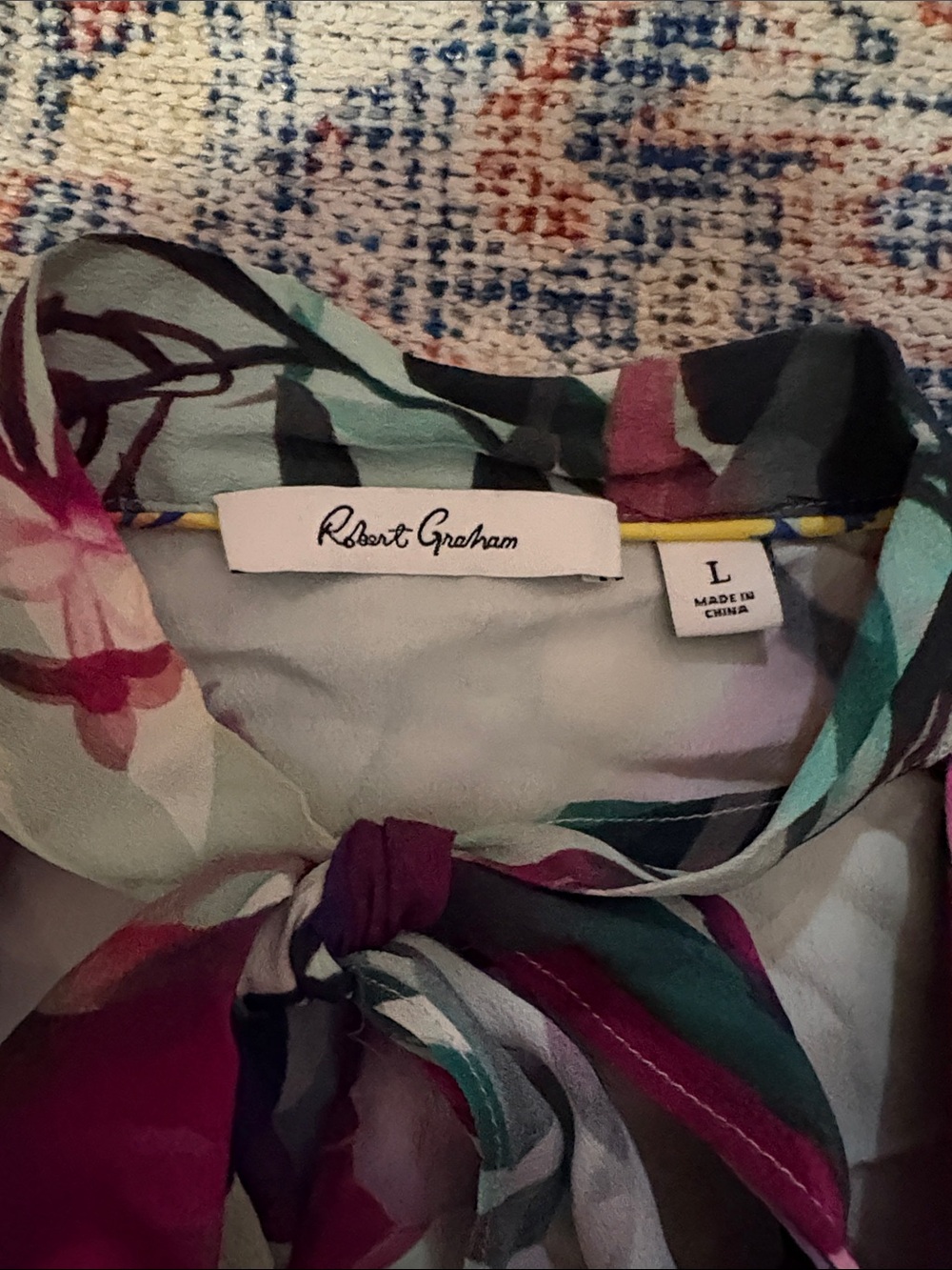 Robert Graham Brenna Floral Print Dress SZ L EUC - Picture 4 of 6